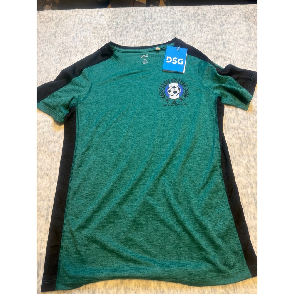 DSG Kids Green Soccer TShirt Athletic Short Sleeve Size M 10 12‎ NWT